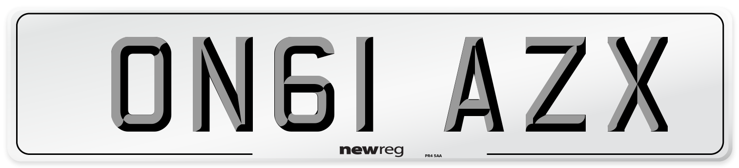 ON61 AZX Number Plate from New Reg